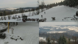 Sdružený snímek okolí chaty Myslivna