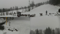 Sdružený snímek okolí chaty Myslivna