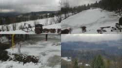 Sdružený snímek okolí chaty Myslivna