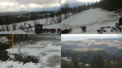 Sdružený snímek okolí chaty Myslivna