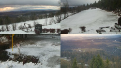 Sdružený snímek okolí chaty Myslivna