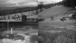 Sdružený snímek okolí chaty Myslivna