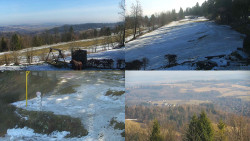 Sdružený snímek okolí chaty Myslivna