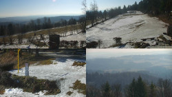 Sdružený snímek okolí chaty Myslivna