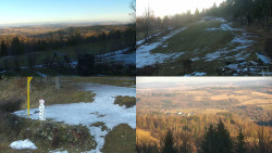 Sdružený snímek okolí chaty Myslivna