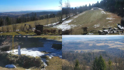 Sdružený snímek okolí chaty Myslivna