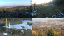 Sdružený snímek okolí chaty Myslivna