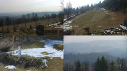 Sdružený snímek okolí chaty Myslivna