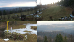 Sdružený snímek okolí chaty Myslivna