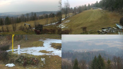 Sdružený snímek okolí chaty Myslivna