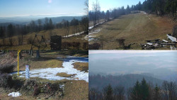 Sdružený snímek okolí chaty Myslivna