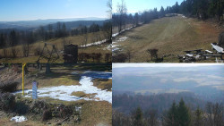 Sdružený snímek okolí chaty Myslivna