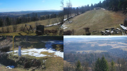 Sdružený snímek okolí chaty Myslivna