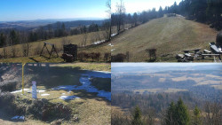 Sdružený snímek okolí chaty Myslivna