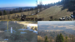 Sdružený snímek okolí chaty Myslivna