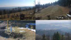 Sdružený snímek okolí chaty Myslivna