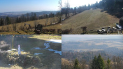 Sdružený snímek okolí chaty Myslivna