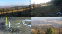 Sdružený snímek okolí chaty Myslivna