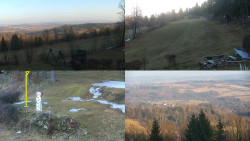 Sdružený snímek okolí chaty Myslivna