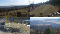 Sdružený snímek okolí chaty Myslivna