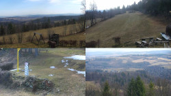 Sdružený snímek okolí chaty Myslivna