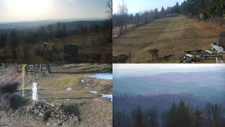 Sdružený snímek okolí chaty Myslivna