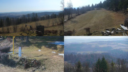 Sdružený snímek okolí chaty Myslivna