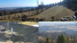 Sdružený snímek okolí chaty Myslivna