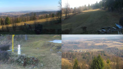 Sdružený snímek okolí chaty Myslivna