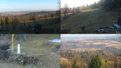 Sdružený snímek okolí chaty Myslivna