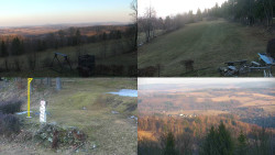 Sdružený snímek okolí chaty Myslivna