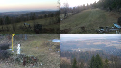 Sdružený snímek okolí chaty Myslivna