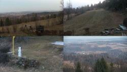 Sdružený snímek okolí chaty Myslivna