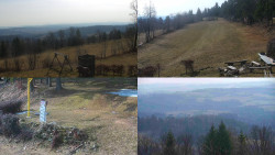 Sdružený snímek okolí chaty Myslivna