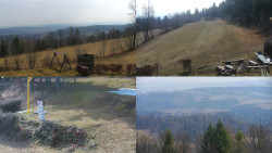 Sdružený snímek okolí chaty Myslivna