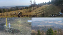 Sdružený snímek okolí chaty Myslivna