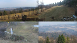 Sdružený snímek okolí chaty Myslivna