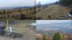 Sdružený snímek okolí chaty Myslivna