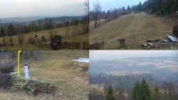 Sdružený snímek okolí chaty Myslivna