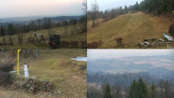 Sdružený snímek okolí chaty Myslivna