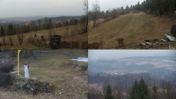 Sdružený snímek okolí chaty Myslivna