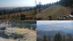 Sdružený snímek okolí chaty Myslivna