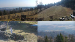 Sdružený snímek okolí chaty Myslivna