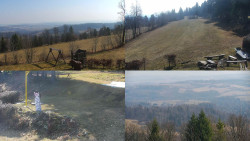 Sdružený snímek okolí chaty Myslivna