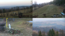 Sdružený snímek okolí chaty Myslivna