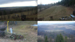 Sdružený snímek okolí chaty Myslivna