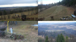 Sdružený snímek okolí chaty Myslivna