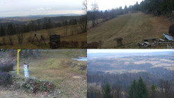 Sdružený snímek okolí chaty Myslivna