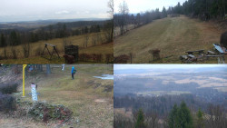 Sdružený snímek okolí chaty Myslivna