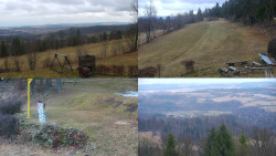 Sdružený snímek okolí chaty Myslivna